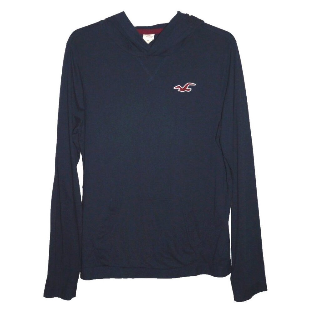 HOLLISTER California dark blue lightweight hoodie T Shirt ADULT size M